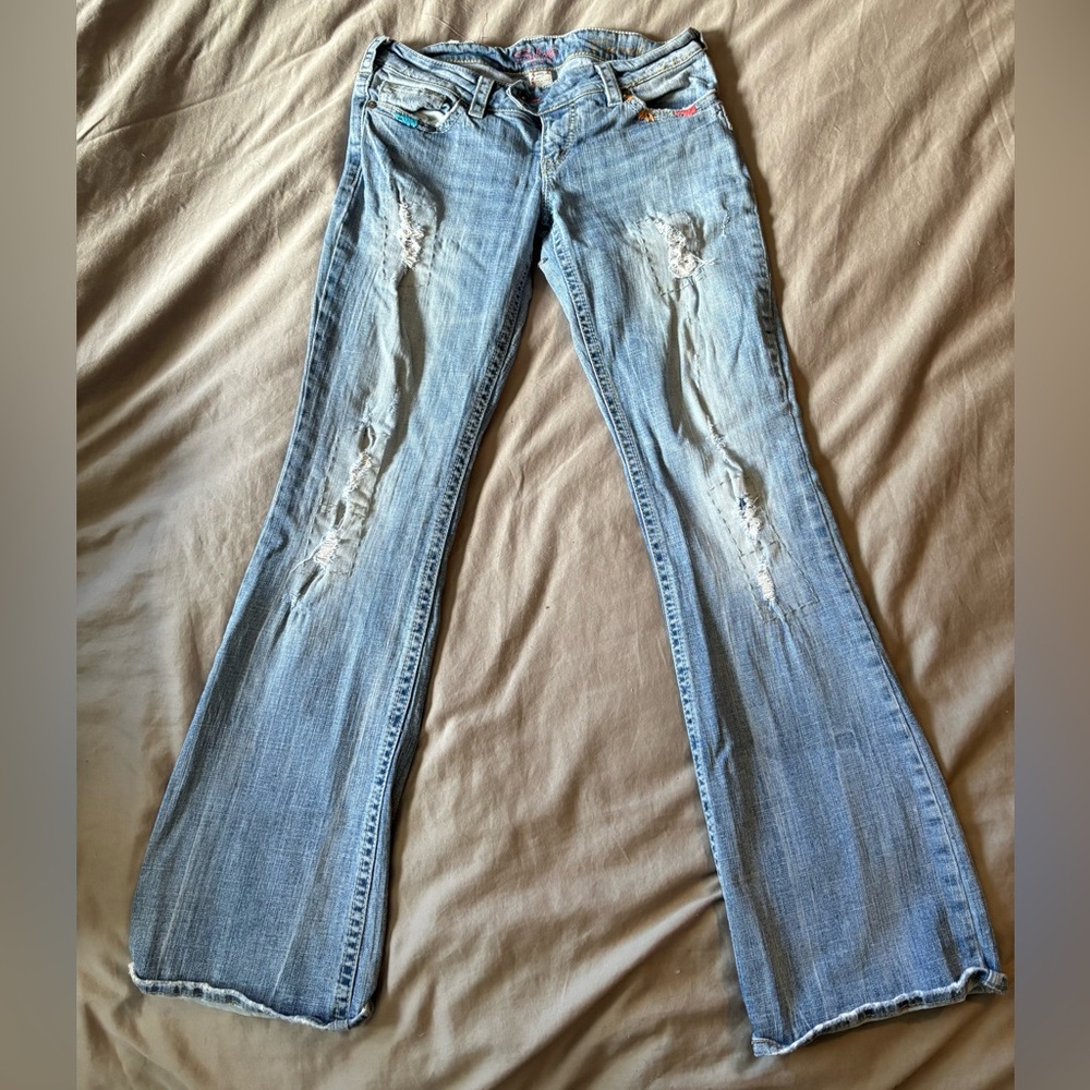Silver Jeans Tuesday Bootcut Jeans size W 28 L 33 Stretch Light Blue Wash s/m